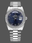 Rolex Day-Date 218349 Wave Replica Blue Dial 41mm Men's