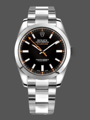 Rolex Milgauss 116400 Men's Stainless Steel Black Dial 40mm Watch Replica