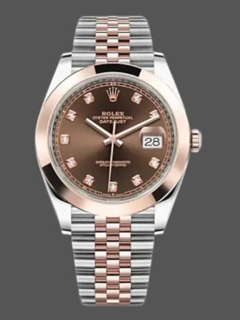 Rolex Datejust 126301 Men's Rose Gold Chocolate Brown Dial with Diamonds 41mm