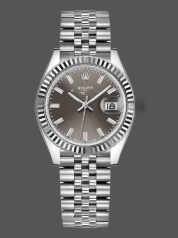 Replica Rolex Datejust 279174 Women's Watch, Stainless Steel, Dark Gray Dial with Indexes, 28mm