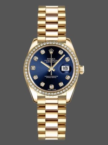 Replica Rolex Datejust 179138 women's watch with 26mm blue diamond dial