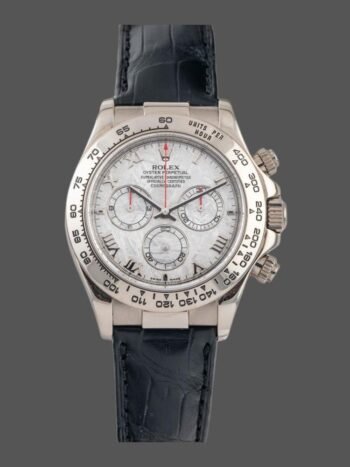 Rolex Daytona 116519 Meteorite Dial Replica Watch, Leather Strap, 40mm, Men's Watch