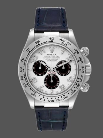 Replica Rolex Daytona 116519 Men's Watch Panda Dial Blue Leather Strap 40mm