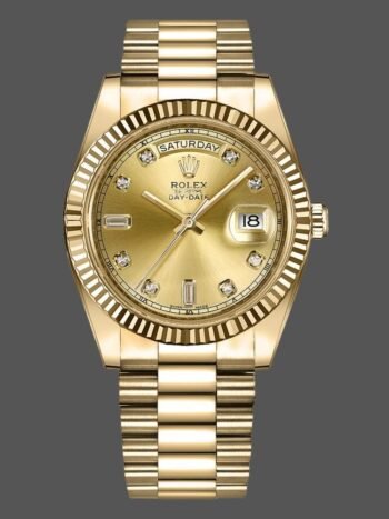 Rolex Day-Date 218238 Men's Watch Replica Champagne Dial Yellow Gold 41mm