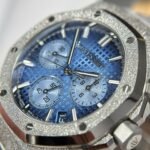 Dong-Ho-Audemars-Piguet-Rep-11-Royal-Oak-Chronograph-Frosted-Gold-26240-Mat-Xanh-Blue-APS-41mm-1.jpg