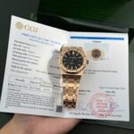 Audemars Piguet Royal Oak 15400 replica watch, black gold-wrapped dial, ZF, 41 mm