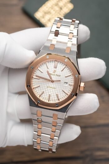 Replica Audemars Piguet Royal Oak 15400 Demi Rose watch, ZF Factory, 41 mm