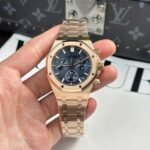Replica Audemars Piguet Royal Oak 26240 watch in rose gold, blue dial, APS Factory, 41 mm