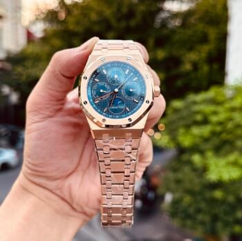 Replica Audemars Piguet Royal Oak 26574OR watch with 41 mm blue dial