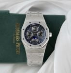 Audemars Piguet Royal Oak 26574TI Replica Watches, Blue Dial, Metal Wire, APS, 41 mm