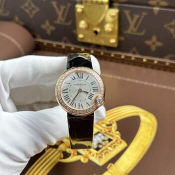 Réplicas de relojes Cartier Ballon Blanc para mujer, esfera gris, bisel, piedra AF Factory, 30 mm