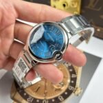 Dong-Ho-Cartier-Ballon-Bleu-Replica-11-Mat-Xanh-Duong-Day-Kim-Loai-Xuong-AF-40mm-7.jpg
