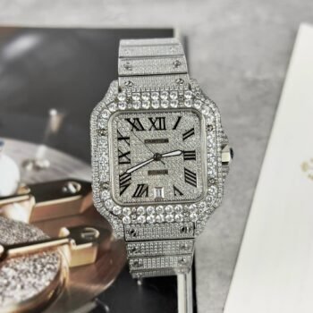 Réplica del reloj Cartier Santos de alta calidad con bisel de piedra de 39,8 mm