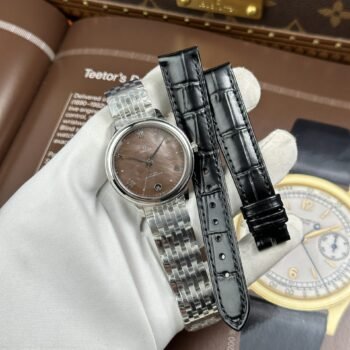 Relojes de imitación Omega De Ville Prestige con esfera de nácar marrón y movimiento automático de 34 mm