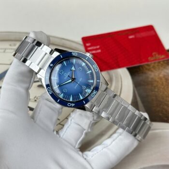 Réplica de relojes Omega Seamaster 300 Heritage con esfera azul y alambre de metal (vs. fábrica, 41 mm)