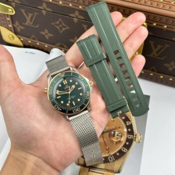 Replica Omega Seamaster Driver 300 watch, green dial, semi-open bezel, complete set (vs. factory, 42mm)