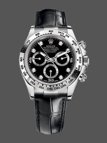 Replica Rolex Daytona 116519 Men's Black Diamond Dial 40mm