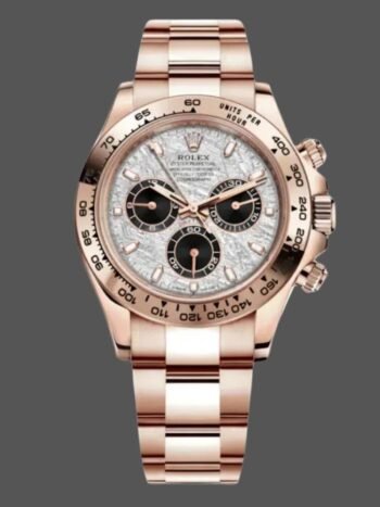 Replica Rolex Daytona m116505 Everose Gold Meteorite Gray Dial 40 mm watch for men