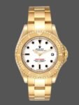 Réplica del Rolex Yacht-Master 168628, esfera blanca, oro amarillo, 35 mm, unisex