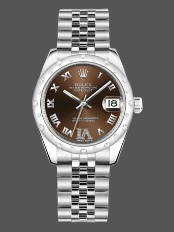 Rolex Datejust 178344 Women's Watch Replica Bronze Dial 6 Diamonds 31mm