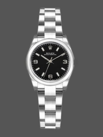 Replica Rolex Oyster Perpetual 176234 Women's Watch, Fluted Bezel, Black Arabic Dial, 26mm