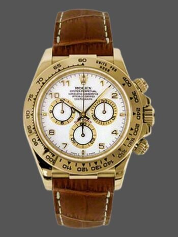 Réplica del reloj Rolex Cosmograph Daytona 116518 para hombre, esfera blanca, 40 mm