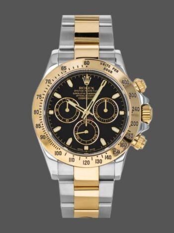Rolex Daytona 116523 Men's Replica Watch Stainless Steel Black Dial 40mm