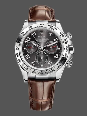 Rolex Daytona 116519 Replica Men's White Gold Gray Dial 40mm