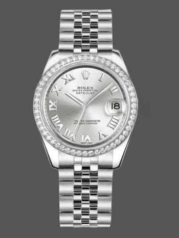 Replica Rolex Datejust 178384 Women's Watch Stainless Steel Silver Dial with Roman Numerals 31mm