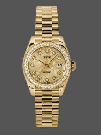 Replica Rolex Datejust 179138 women's watch, Champagne Jubilee dial, 26 mm