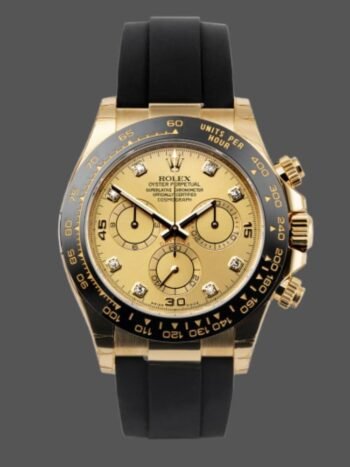 Rolex Daytona 116518LN Men's Watch Replica Champagne Dial with Diamonds 40mm
