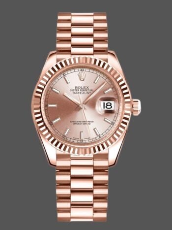 Rolex Datejust 178275 Women's Rose Gold Pink Index Dial Replica Watch 31mm