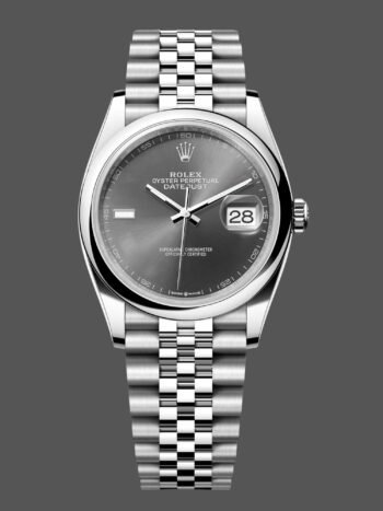 Rolex Datejust m126200 0017 replica watch, Wimbledon gray dial, stainless steel, 36 mm, unisex
