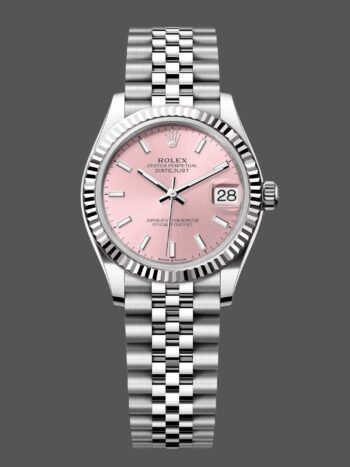 Rolex Datejust 31 stainless steel and white gold watch with pink dial M278274 0014 for women