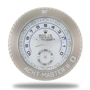 Rolex Yacht Master ll white and silver wall clock