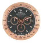 Rolex Daytona wall clock in rose gold and black