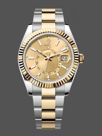 Rolex Sky Dweller Esfera champán Oro amarillo 336933 0001 42 mm