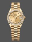 Rolex Datejust 31 yellow gold watch with champagne dial 278288RBR 0005 for women