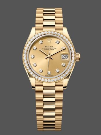 Rolex Datejust 31 yellow gold watch with champagne dial 278288RBR 0005 for women