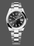 Reloj Rolex Datejust Oyster de 41 mm con índices negros en acero inoxidable 126300 0011 para hombre