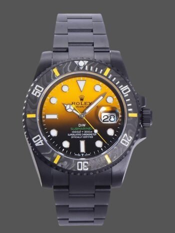 Rolex Submariner 116610 PVD-DLC, acero inoxidable, bisel de fibra de carbono, esfera amarilla y negra