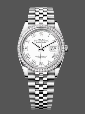 Rolex Datejust 36 mm Stainless steel White Roman Jubilee m126284rbr 0017