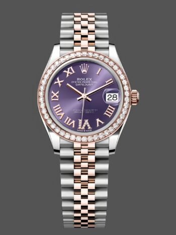 Rolex Datejust 31, Purple Roman Diamond Dial, Jubilee 278381RBR