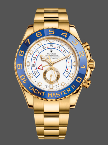 Réplica del reloj Rolex Yacht-Master II 116688 para hombre, esfera blanca, 44 mm