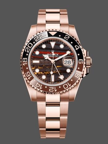Réplica del Rolex GMT Master II 2025 en oro Everose de 18 quilates M126715CHNR 0002