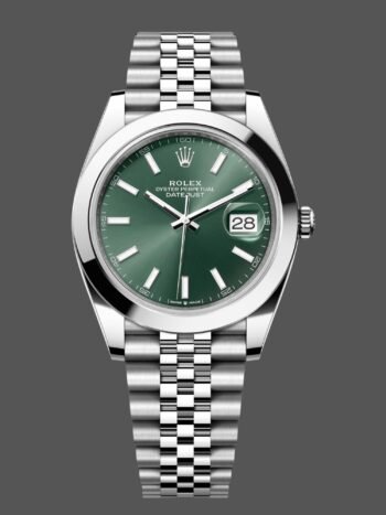 Rolex DateJust 41 mm m126300 0020 Oystersteel Jubilee Mint green dial