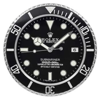 Rolex Submariner black wall clock