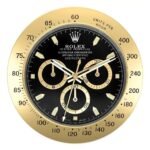Reloj de pared Rolex Daytona dorado y negro