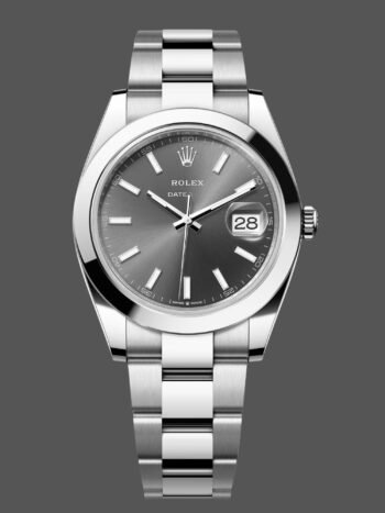 Rolex Datejust 41 stainless steel watch with slate dial M126300 0007 for men