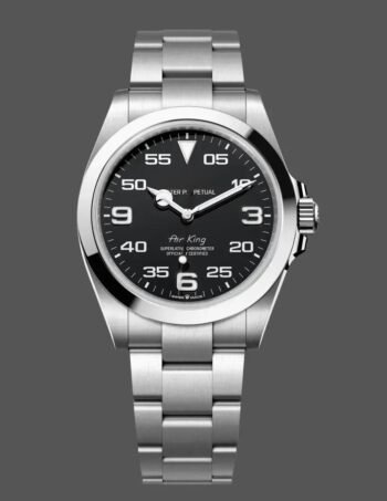 Réplica del reloj Rolex Air King 126900 0001 Oyster de acero inoxidable de 40 mm para hombre